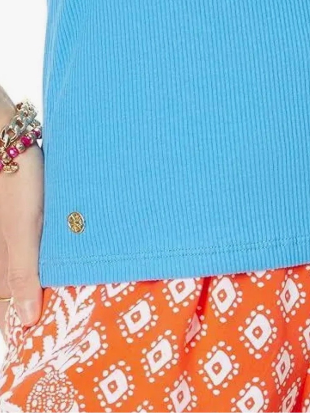 Lilly Pulitzer Gail Knit Top in Lunar Blue NWT - Picture 3 of 4